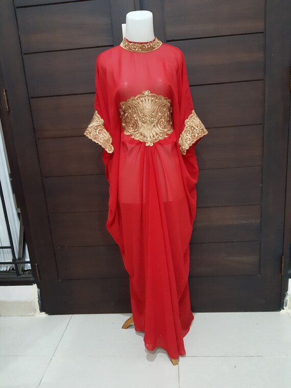 red and gold dress for wedding