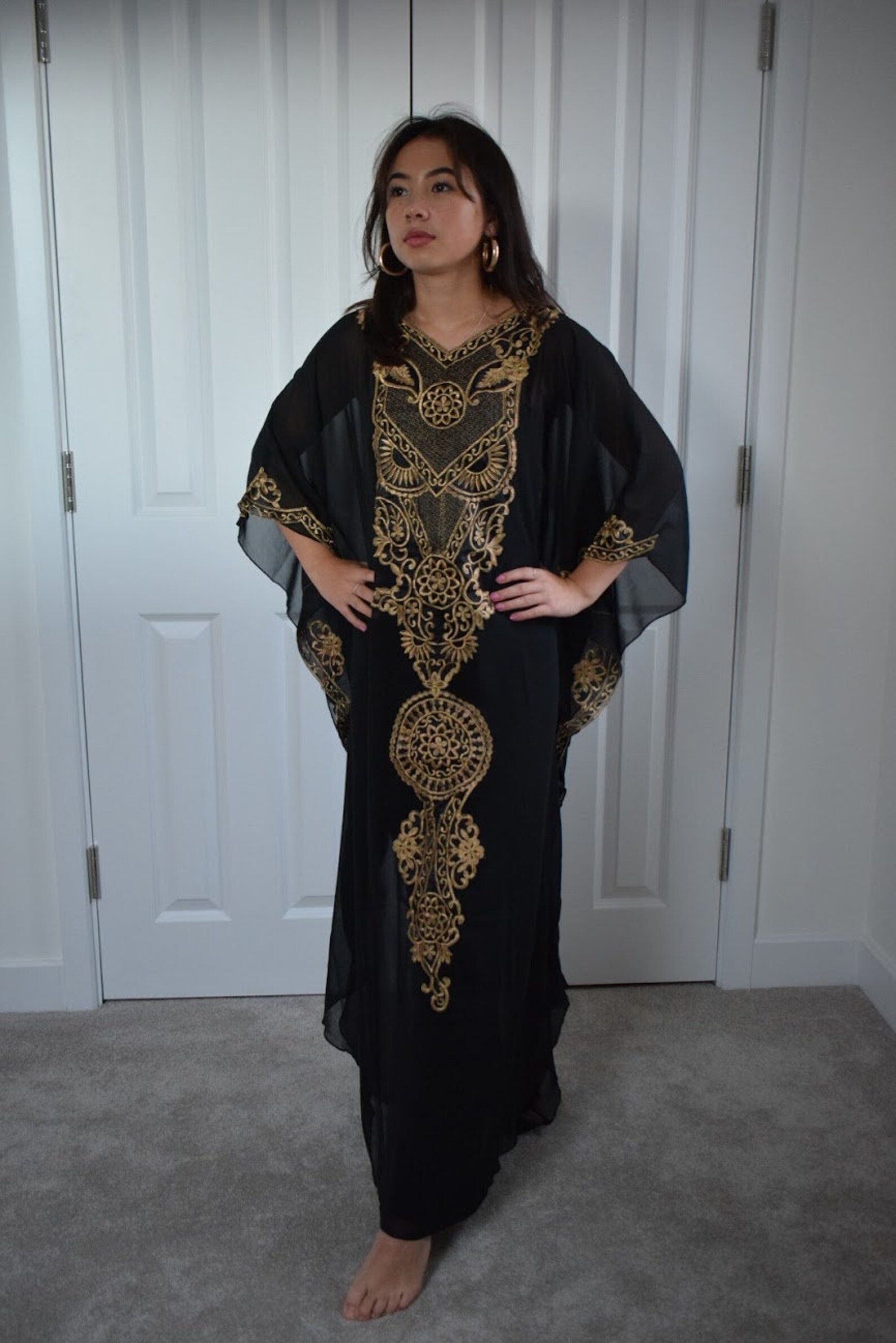 black lace kaftan