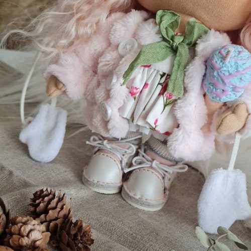 Decorative rag doll winter shops style