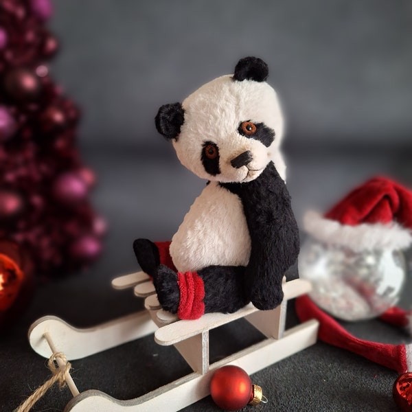 Vincent Teddy Panda Sammlerstück einzigartig handmade