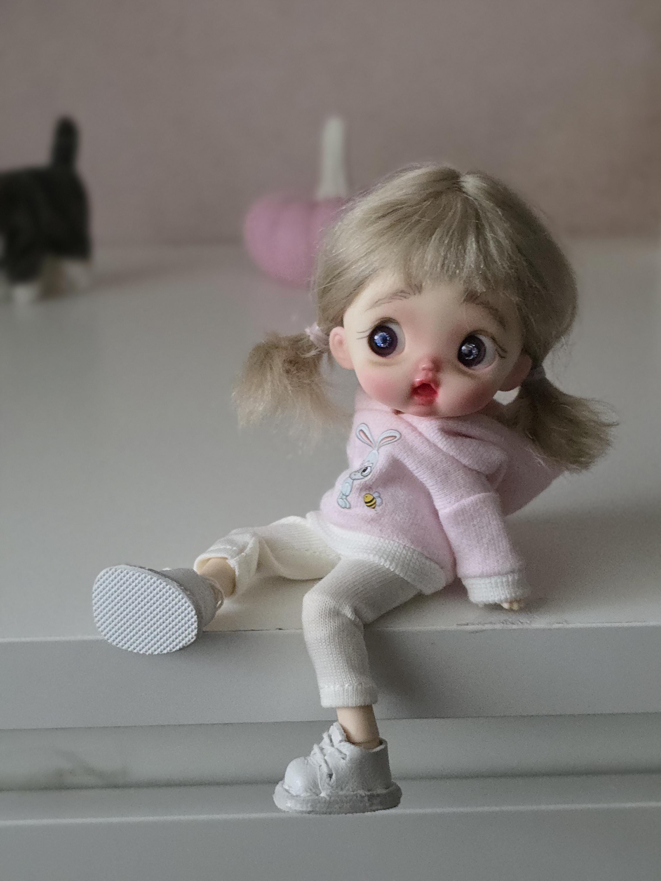 IN STOCK Qbaby OB11 Doll 1/12 ( 14cm/5.5 Inches) With Full