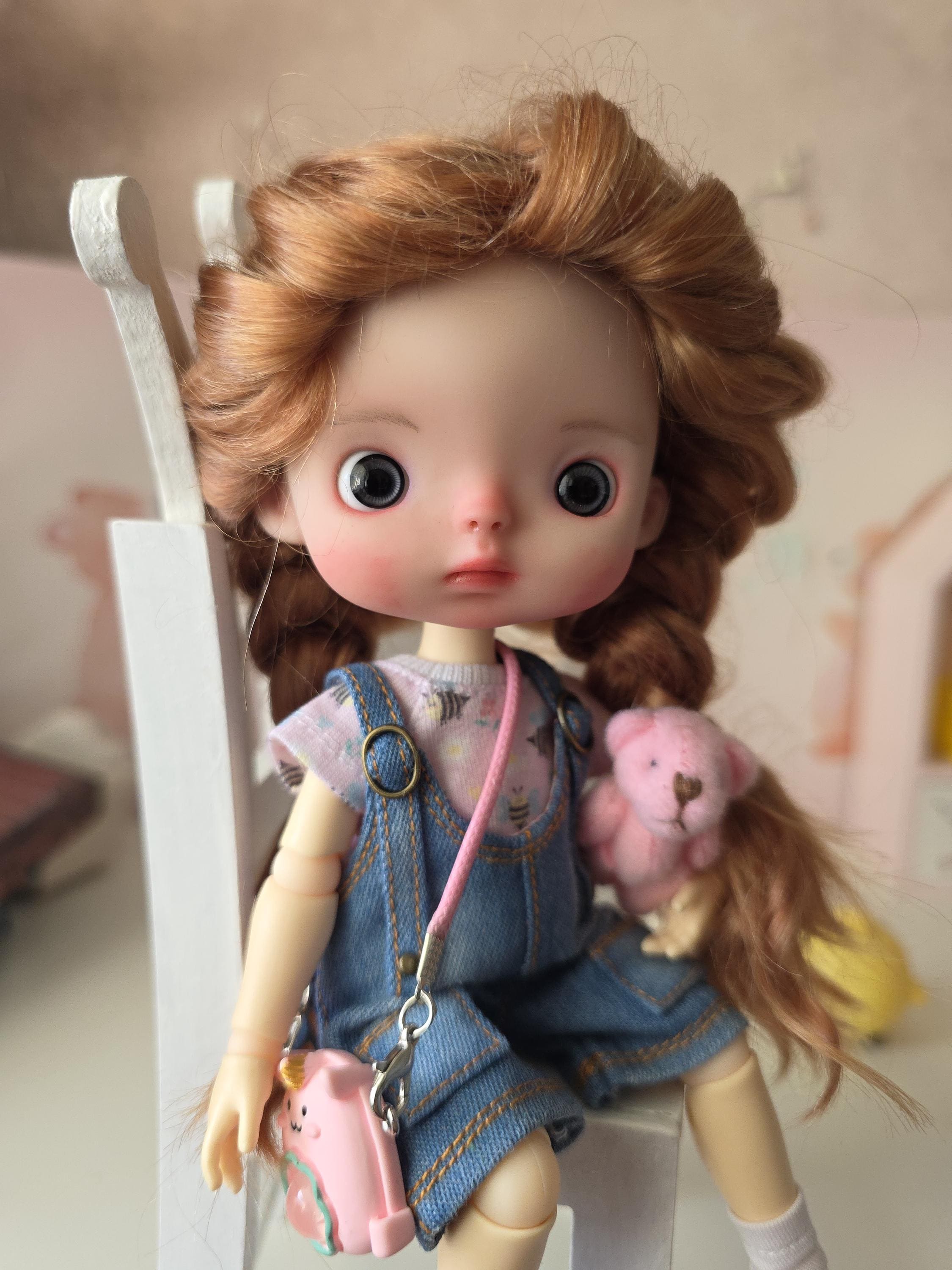 モンスト BJD ドール – カスタム彫刻ヘッドとガラスの目 