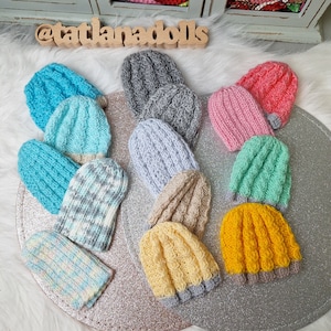 Strickmütze für Blythe oder  Puppen. Puppenmütze verschiedene Farben, weiche, süsse handmade mützen