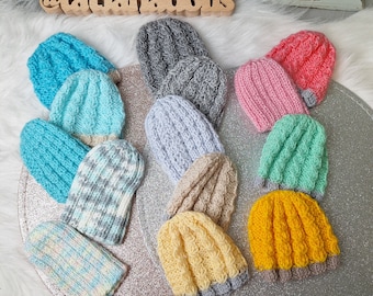 Strickmütze für Blythe oder  Puppen. Puppenmütze verschiedene Farben, weiche, süsse handmade mützen