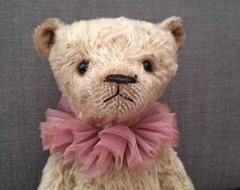Cute mohair teddy bear collectible handmade