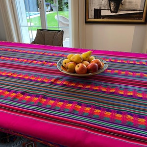 mexican tablecloth, bohemian tablecloth rectangle, ethnic table cloth, peruvian tablecloth, coated tablecloth rectangle, handmade tablecloth