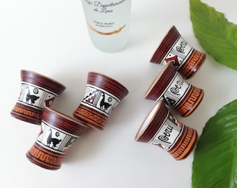 Handmade Peruvian Pottery Wine Cup: Boho Ceramic Barware