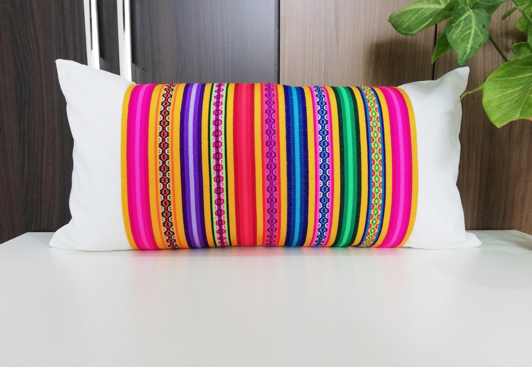 Boho Colorful Throw Pillow, Colorful Throw Pillow, Lumbar Throw Pillows