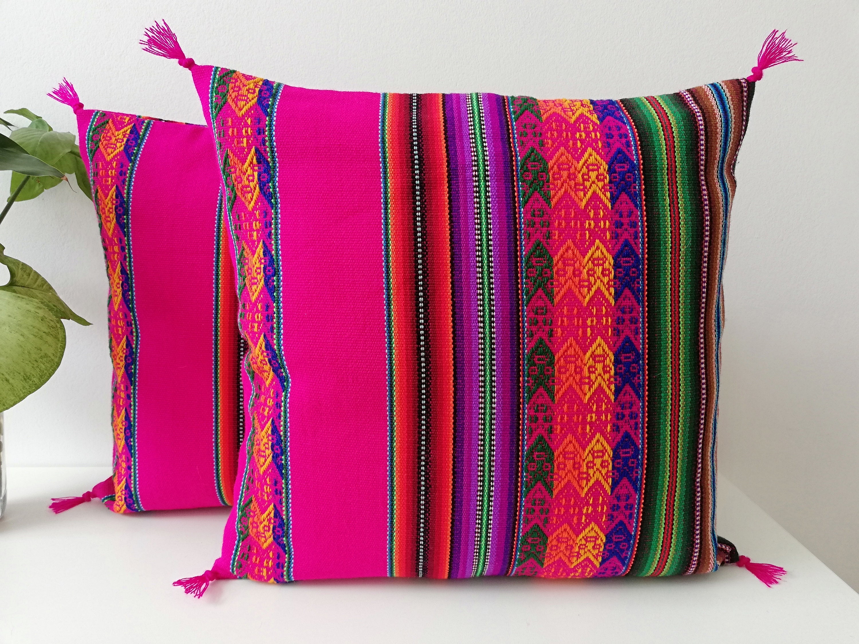 Fringe Bohemian Pillow Lumbar Pillow Boho Pillow Bohemian Etsy