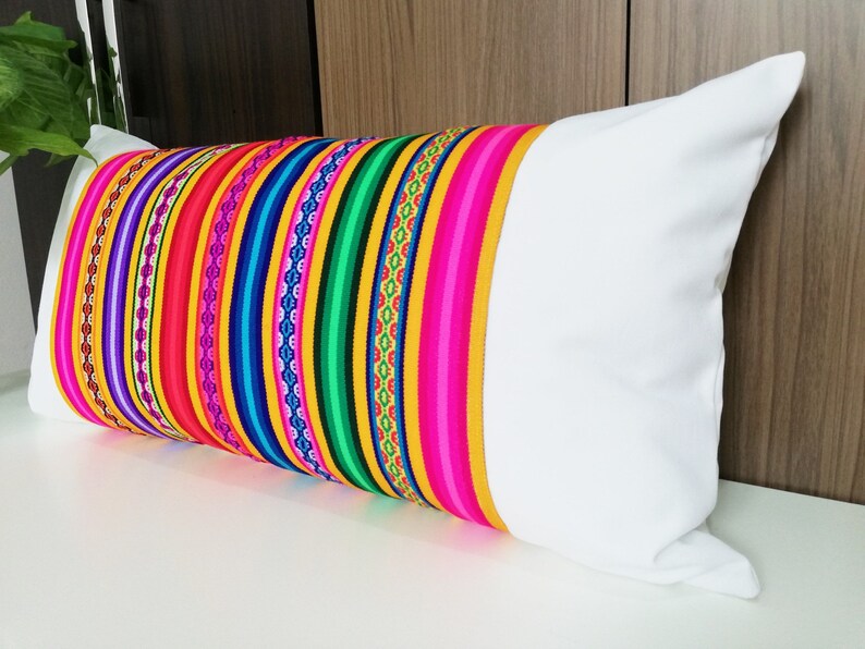 Boho Colorful Throw Pillow Colorful Throw Pillow Lumbar Etsy