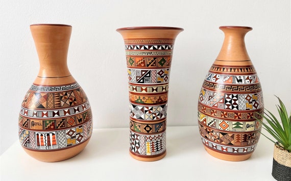 Boho Decor Vase Peruvian Pottery Peruvian Art - Finland