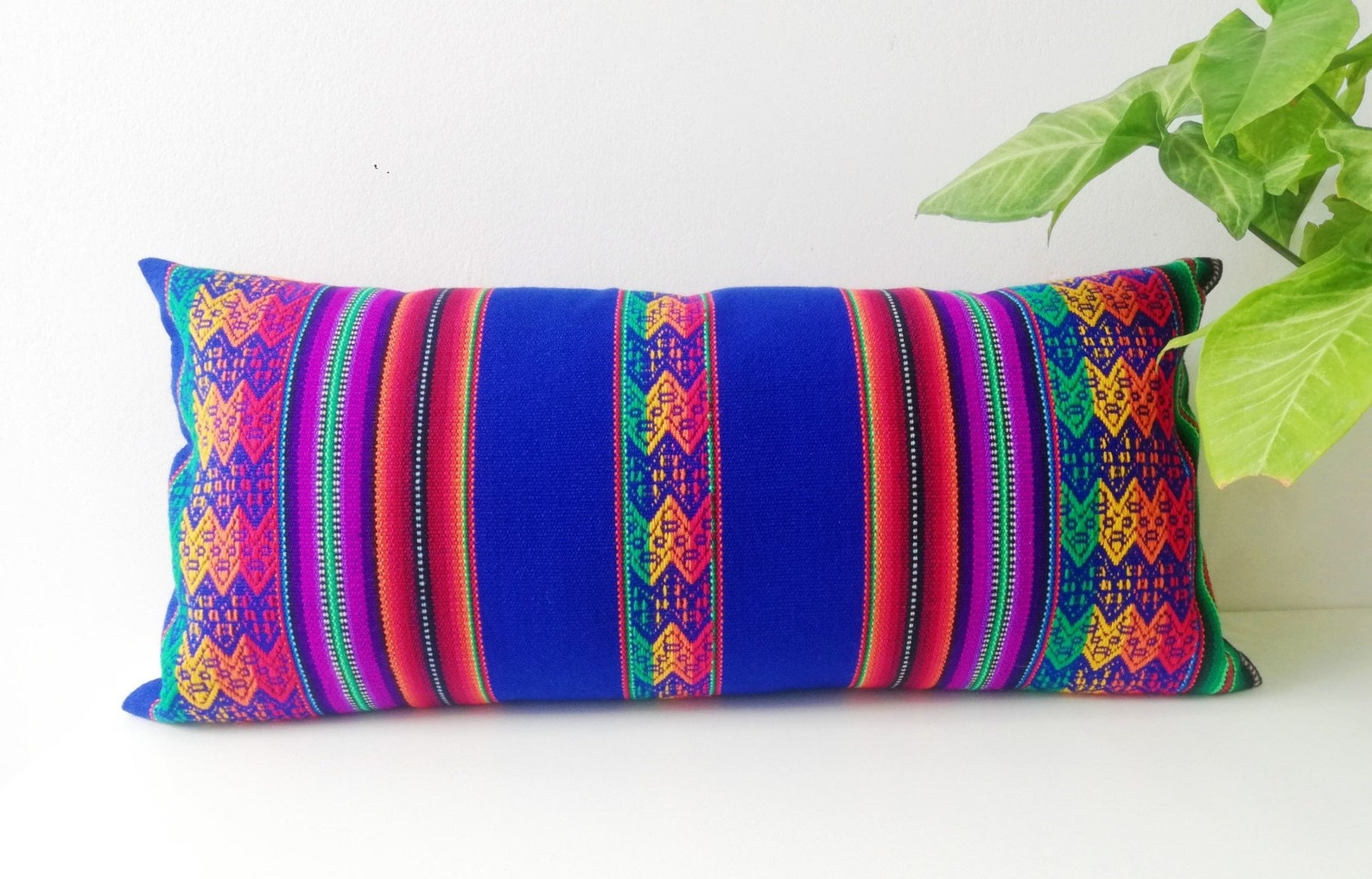 Colorful Lumbar Pillow Peruvian Pillow Bohemian Lumbar Etsy