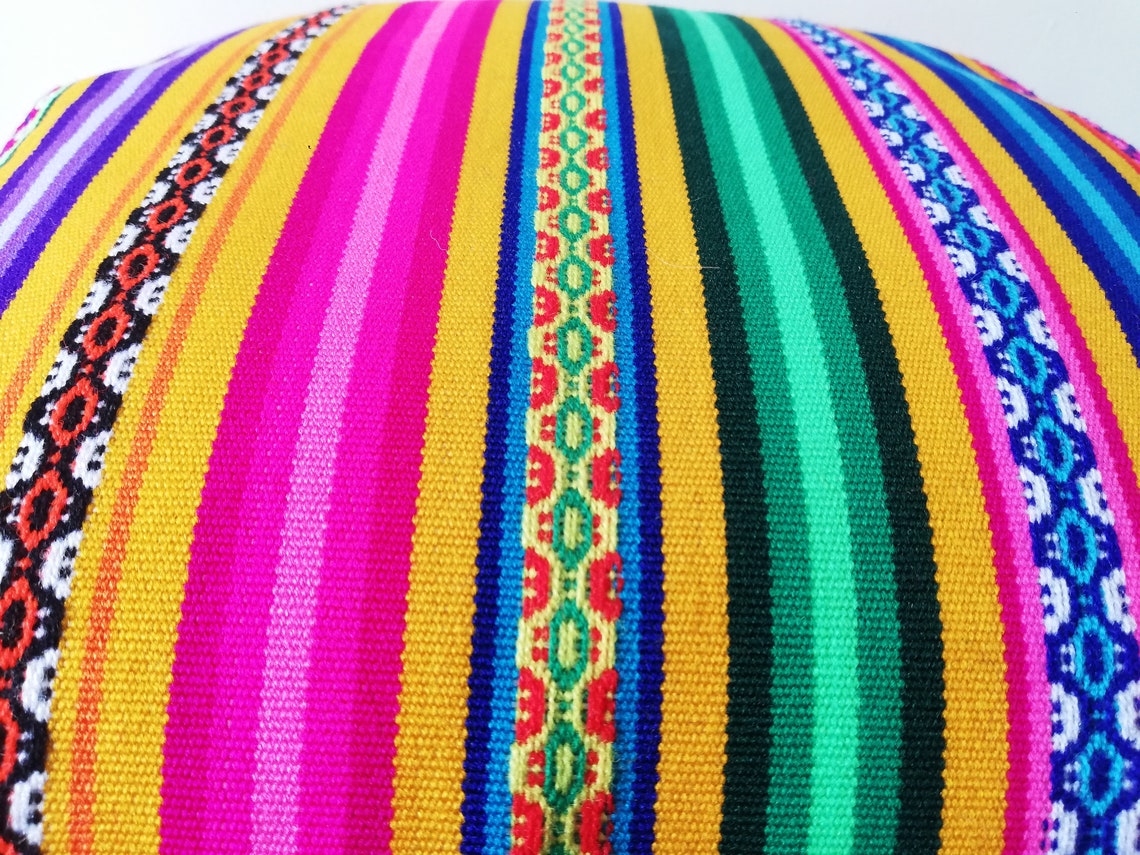 Colorful Throw Pillow Boho Colorful Throw Pillow Yellow Etsy