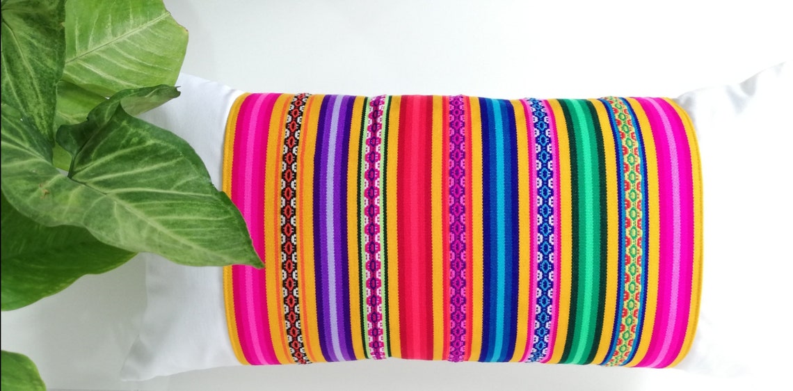 Boho Colorful Throw Pillow Colorful Throw Pillow Lumbar Etsy