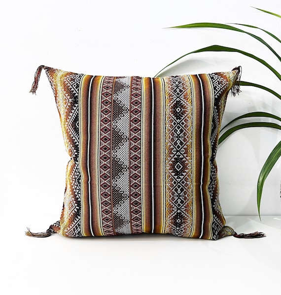 Peruanischer Inka Kissenbezug: Boho Kissen (40x40cm)