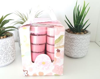 Luxus Teelichter 6er Set -Rose duftend