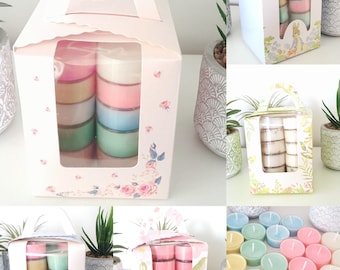 21 Oceans Away Tropical Scented Tea Light Candles, Long Burn 6-Hours,  Assorted Colours Multipack Scented Candles for the Home - 18 Scents