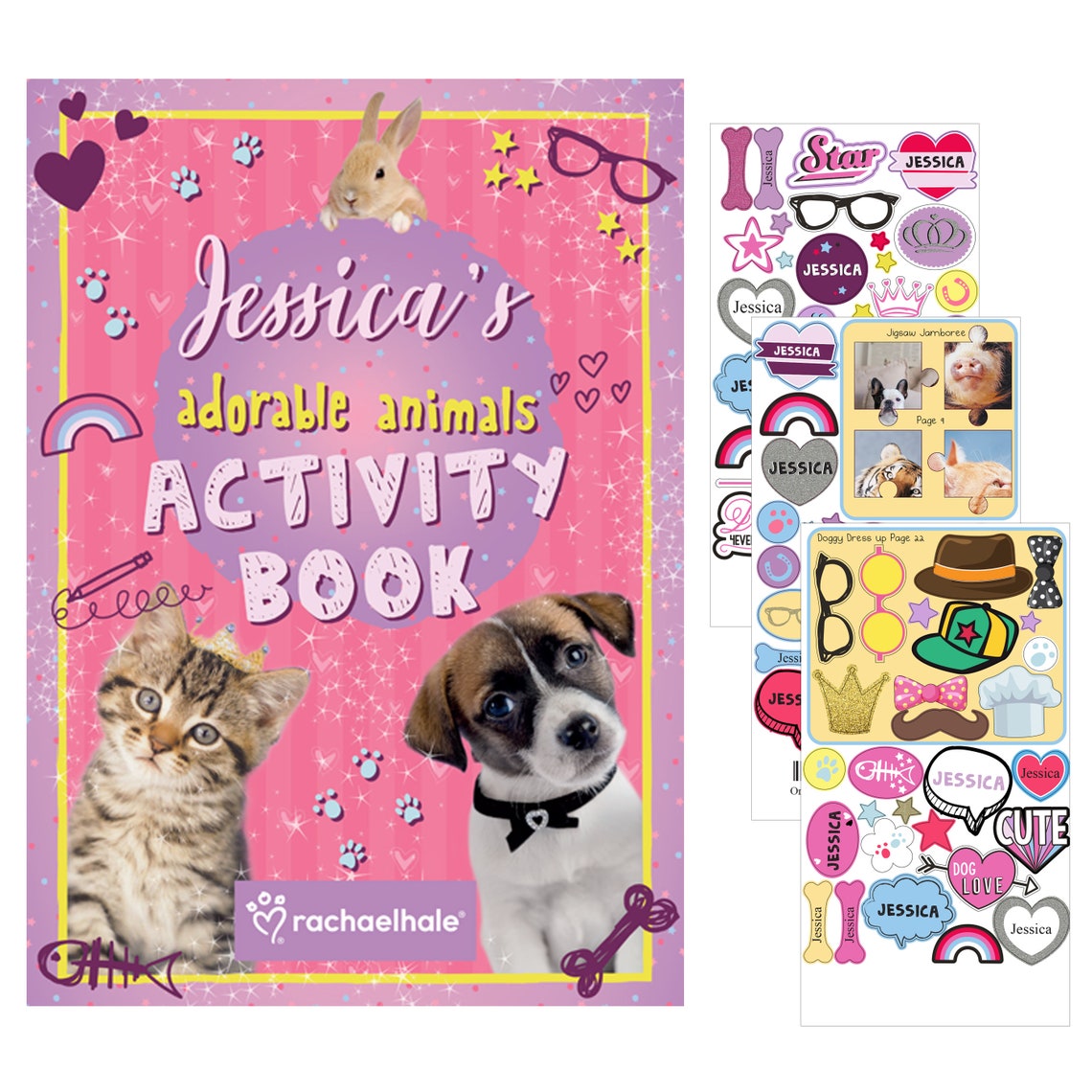 Kids Personalised Activity Book With Stickers Boys Girls - Etsy Australia