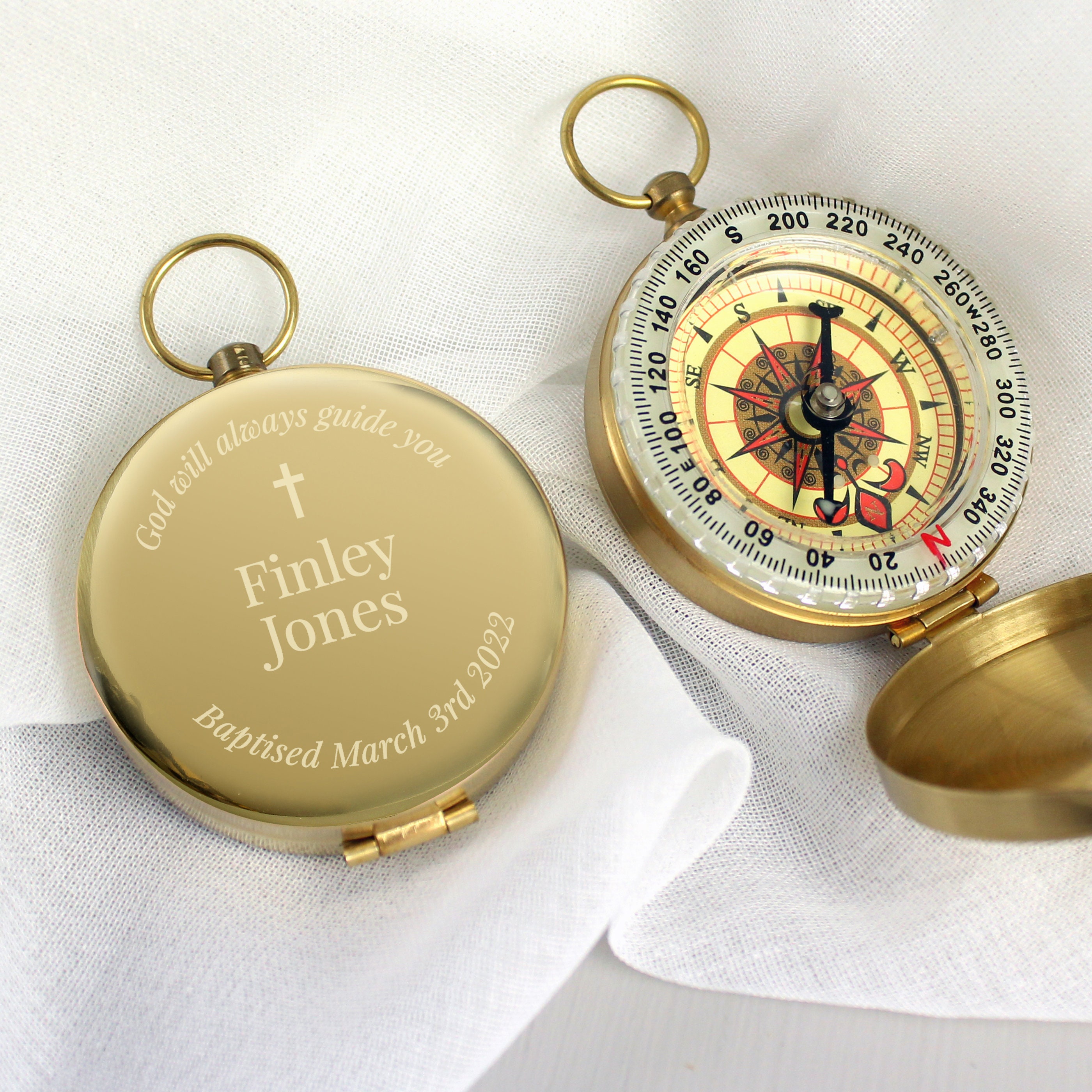 Personalised Keepsake Gift Gold Compass God's Guidance Etsy