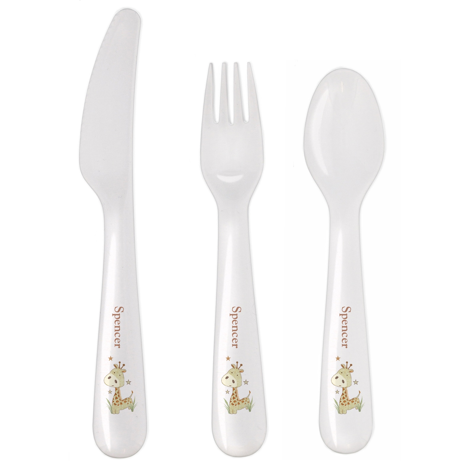 Personalised Baby First Cutlery 3PC Set Giraffe Design Etsy UK