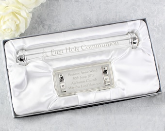 Personalise Holy Communion Certificate Holder and Scroll Gift for Girls Boys - First Holy Communion Gift - Communion for Boys Girls Keepsake