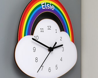 Personalised Rainbow Clock - Birthday Thank you