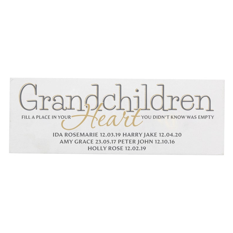 Personalised Wooden Ornament Sign Grandma Gift Grandparents Heart Felt Gift Birthday Mother/'s Day