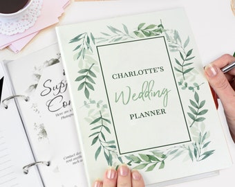 Personalised Wedding Planner for the Bride  - Wedding Checklist Planner - Wedding Organiser Journal  - Wedding Plans Notebook - Wedding Gift