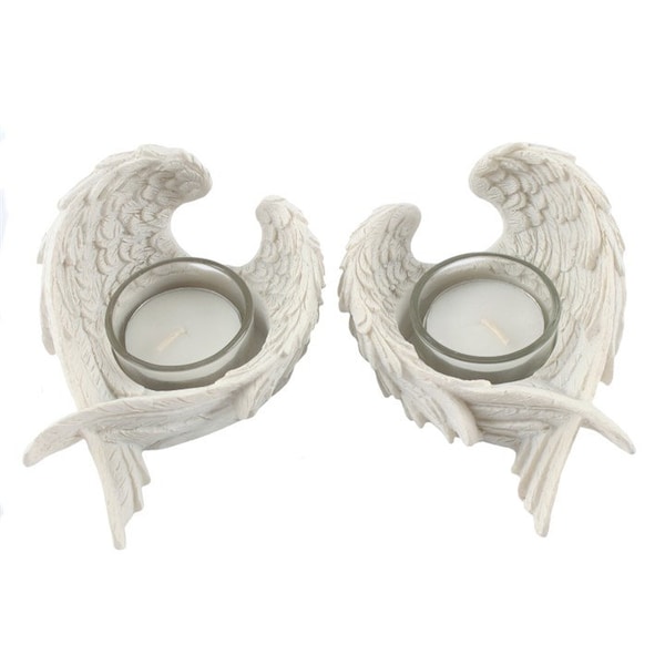 A Pair of Angel Wings Tealight Holders, Angel Wings Ornament Home Decor,  Tealight Votive, Angel Memorial, Christmas Gift