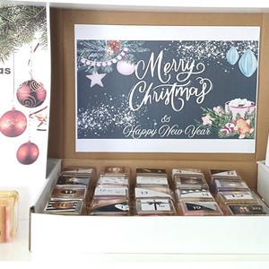 24 Advent Christmas Candles Bakery Scents, Christmas Advent Calendar, Christmas Countdown,Assorted Christmas Candles, 24 Day Advent Calendar