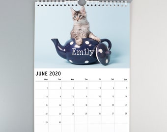 Personalise A4 Calendar Kittens Cat Almac Planner - New Year Christmas Gift