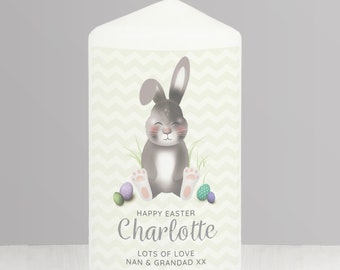 Personalised Easter Bunnie Bunnny Candle  - Easter Gift  with Gift Bag