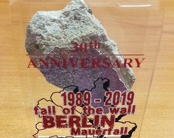 Original Piece of The Berlin Wall in Perspex Display + COA - Special 30th Anniversary Edition