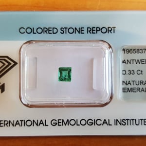 IGI-zertifizierter brasilianischer natürlicher Smaragd 0,33 Karat transparenter atemberaubender Stein