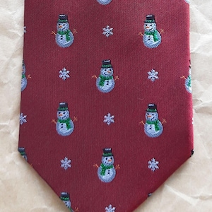 Cravate de Noël bonhomme de neige Cravate de Noël moche pour homme, cravate vintage, cadeaux de Noël amusants pour un ami