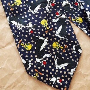 Corbata de gato, regalo geek para él Corbata de dibujos animados, regalo de aniversario para él Corbata divertida, regalo nostálgico de los 90