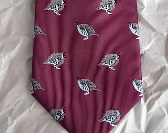 Greenwoods Maroon Country-stropdas Birds-stropdas vintage herenstropdas