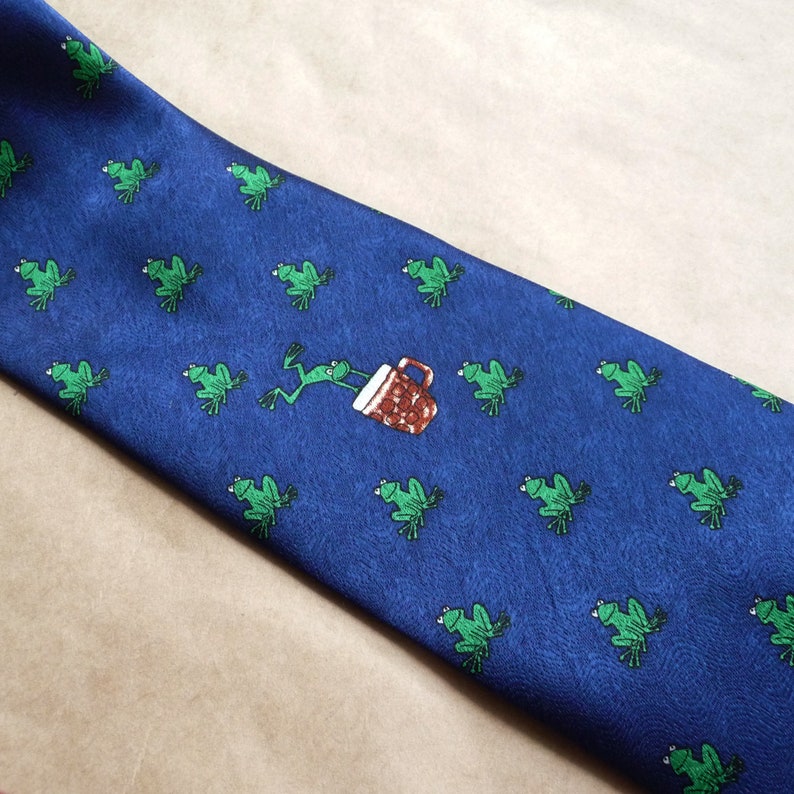 Green frog tie Funny mens ties Animal tie frog lover gift Etsy