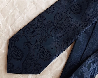 Black paisley necktie anniversary gift for him