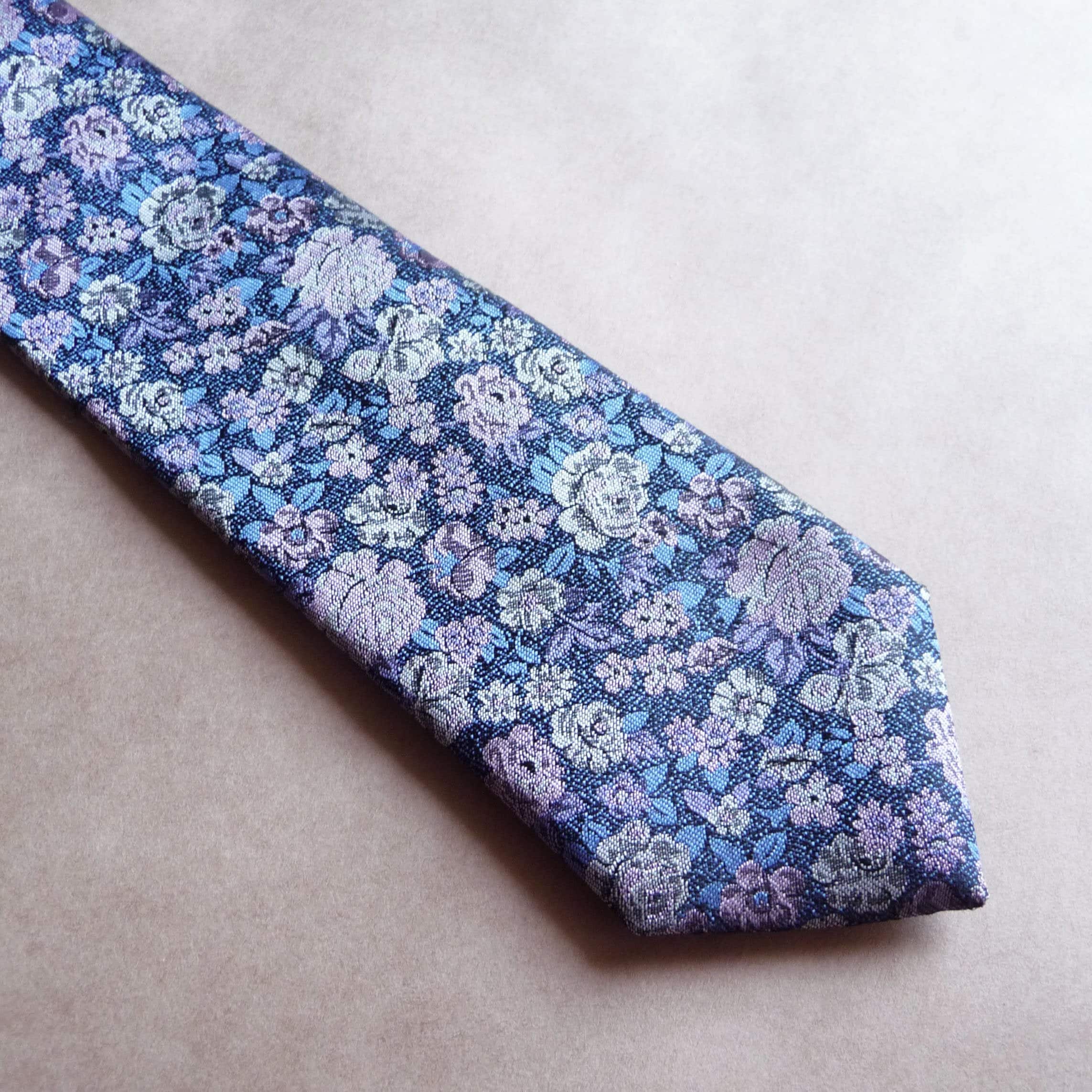 Dusty Blue Tie Floral Mens Floral Tie Rust Flower Blue Wedding Etsy UK