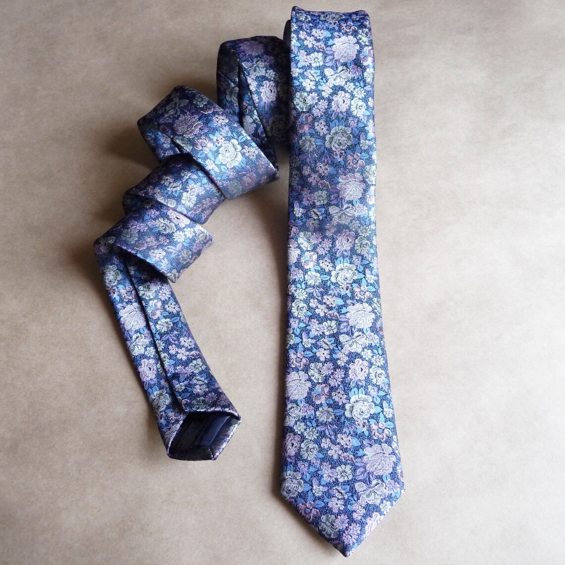 floral ties blue