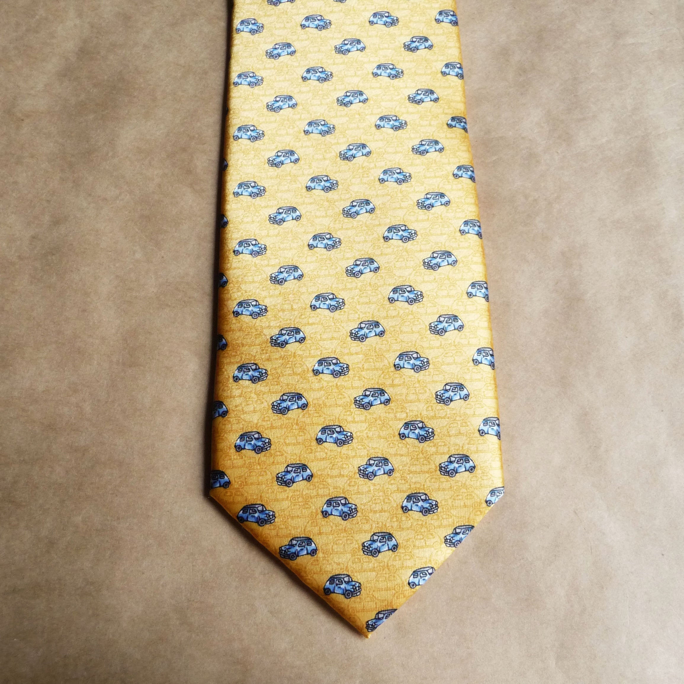 Car Tie Driver Gift Yellow Neck Tie Car Guy Gift Marigold Tie - Etsy UK