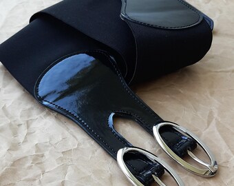Black Studded Suede Waist Belt Women Wide Elastic Waist Belt  display picture 3