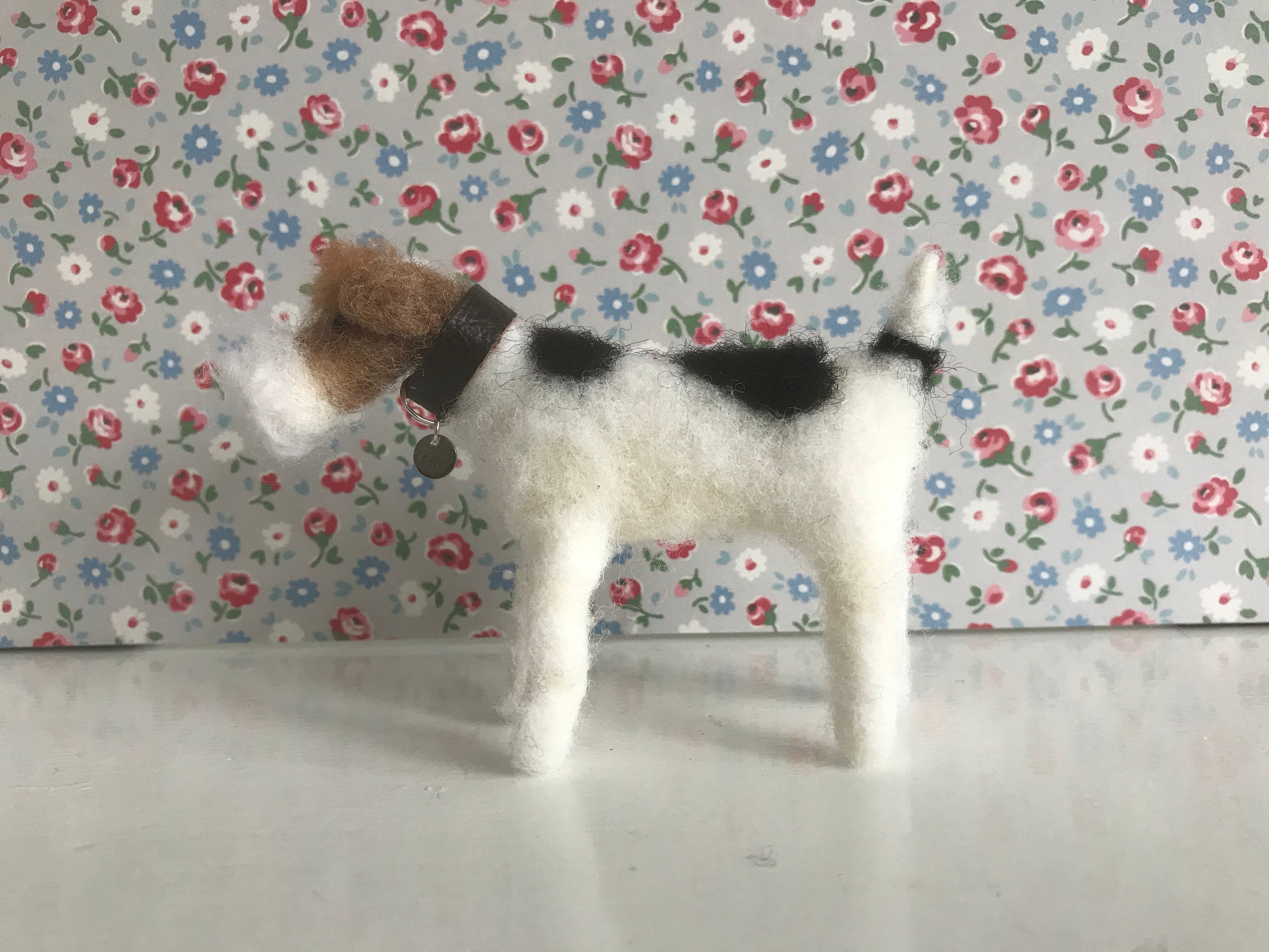 MINI Needle Felted Fox Terrier Wire Fox Terrier Terriers Etsy