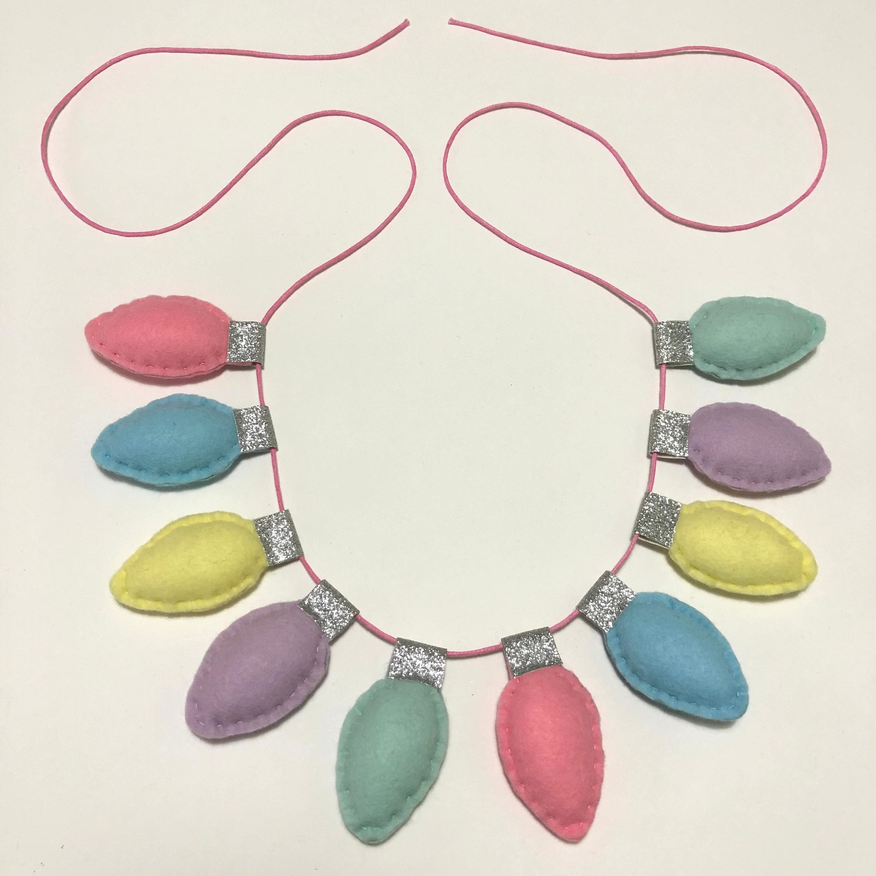 Handmade Felt Christmas Lights Garland Etsy