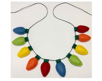 Handmade Felt Christmas Lights Garland