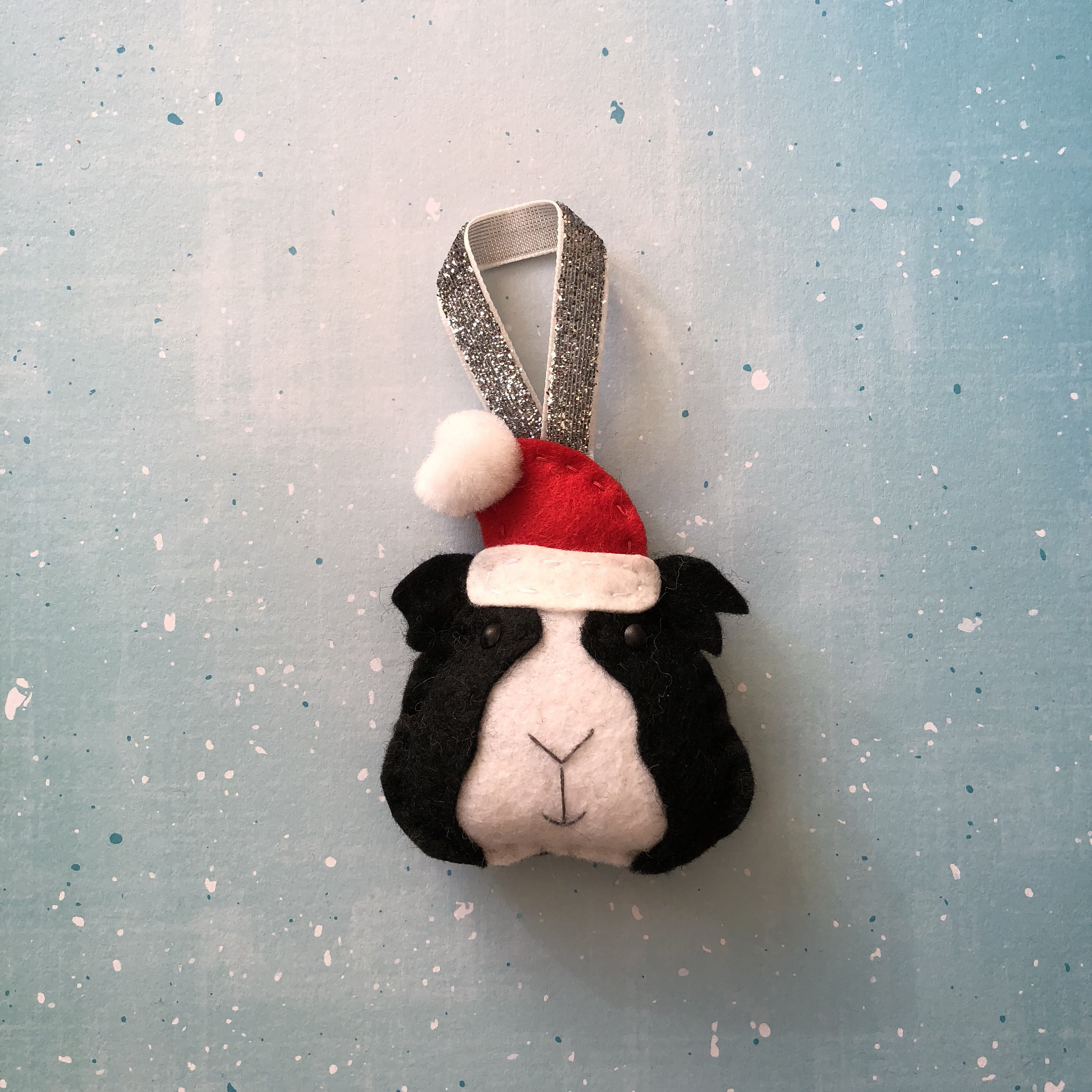 Felt Guinea Pig Handmade Christmas Tree Decoration Gift Holiday Ornament Bauble