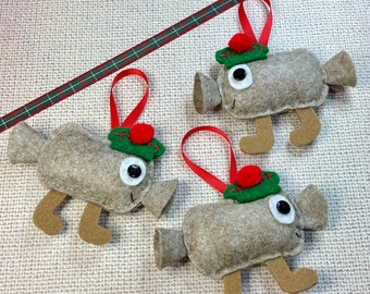 Cute Haggis Hanging Decoration Ornament, Scottish Burns Night Gift, Christmas Tree Bauble