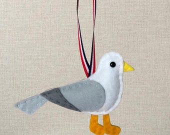 Handmade Felt Seagull Hanging Decoration Ornament