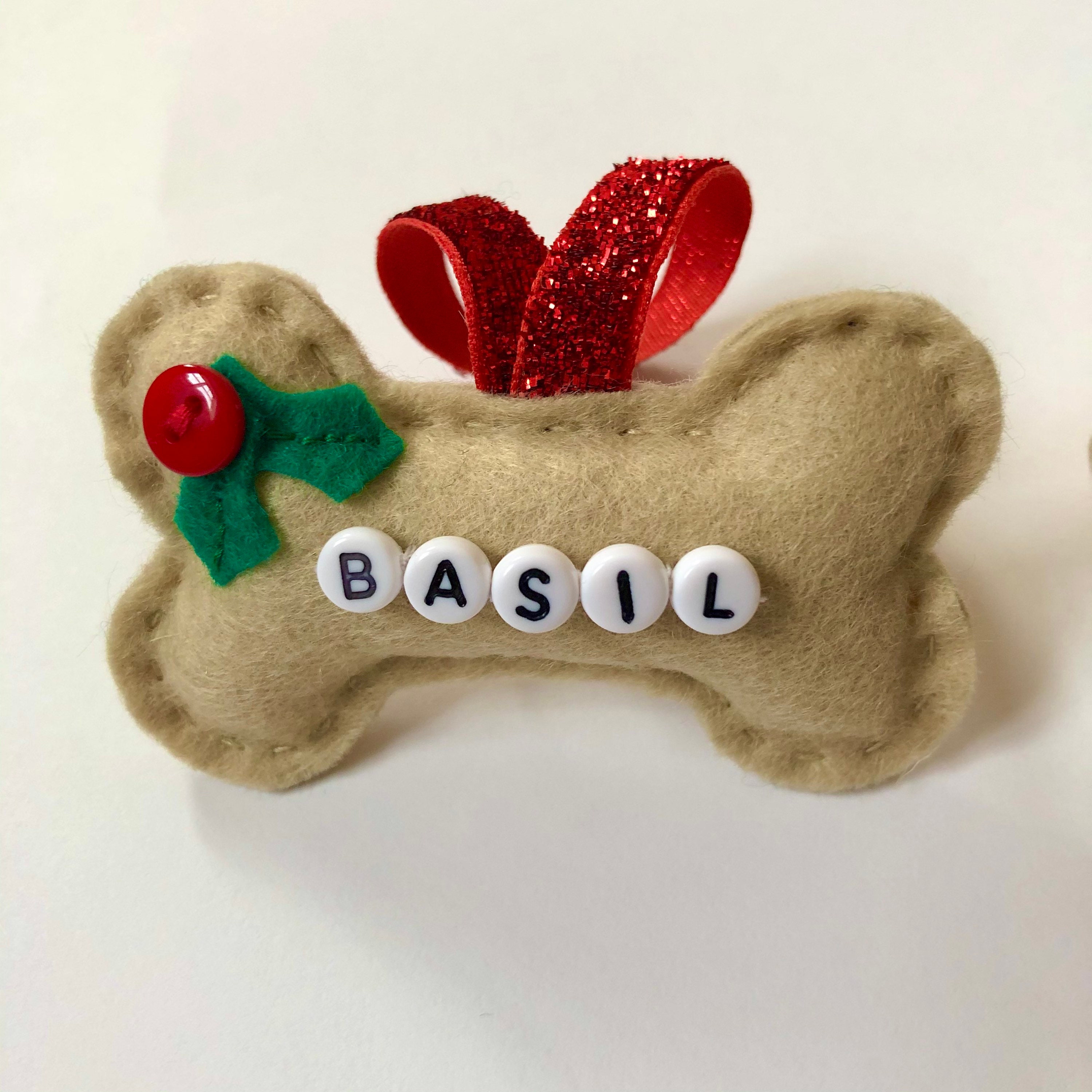 Personalised Felt Handmade Dog Christmas Tree Decoration Etsy UK